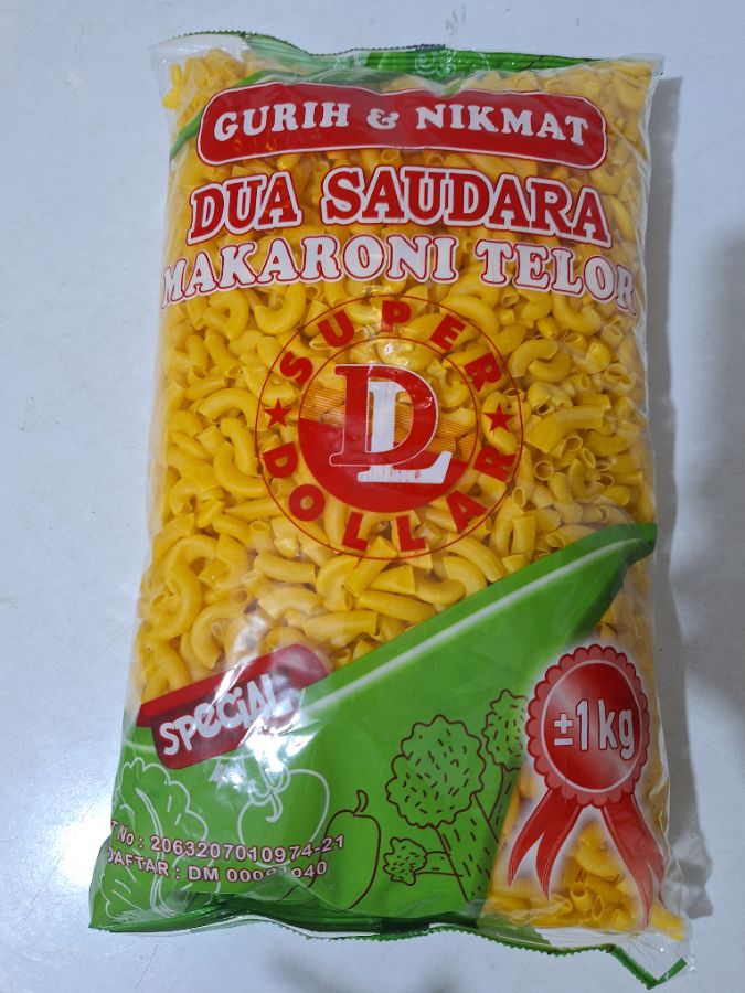 DUA SAUDARA MAKARONI TELOR BANTET 1KG