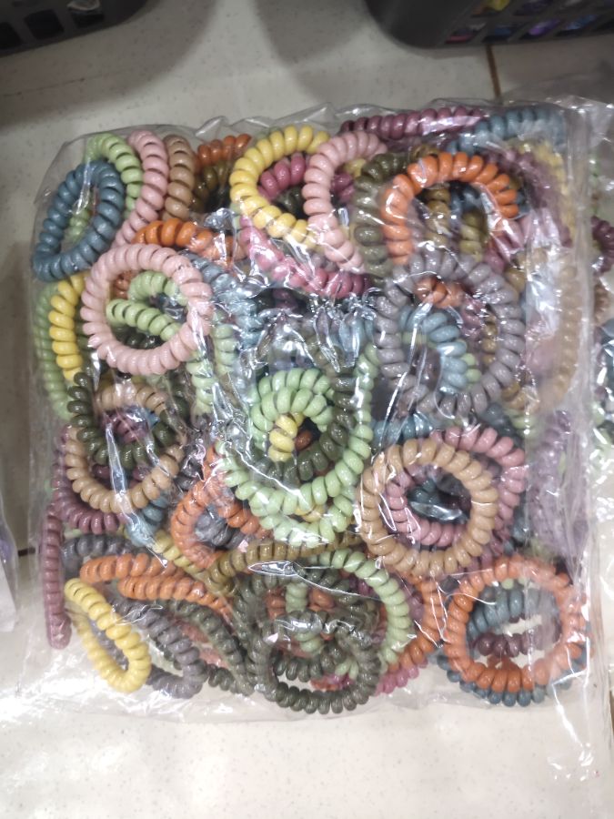 Ikat rambut spiral isi 10
