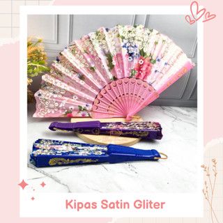 SOUVENIR KIPAS SATIN GLITER