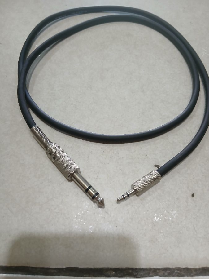 Kabel audio aux 3,5mm to jack trs 6,5mm stereo 1m