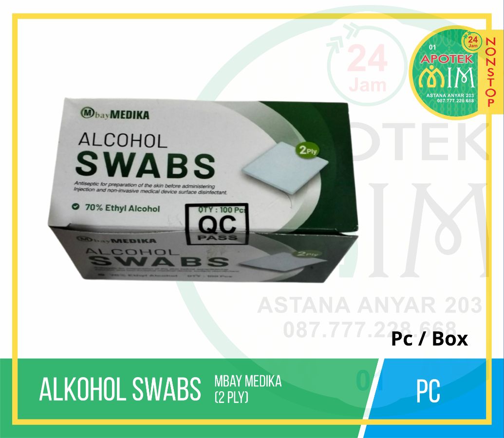 Alkohol Swabs Mbay Medika (2 ply) Bu