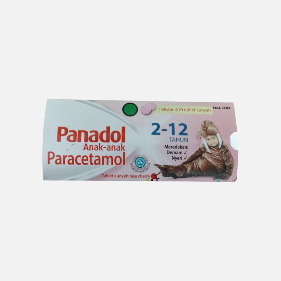 Panadol Tab Anak (Tab. Kunyah - Cerry) 