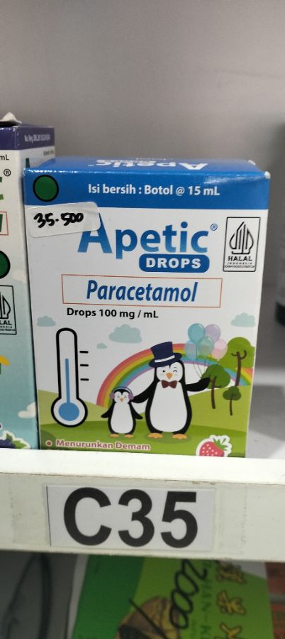 Apetic (Paracetamol) (Strawberry) Drop 15 ml (Lapi)