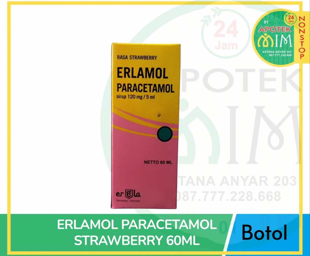 Erlamol paracetamol syr (120mg/5ml) 60ml (erela)