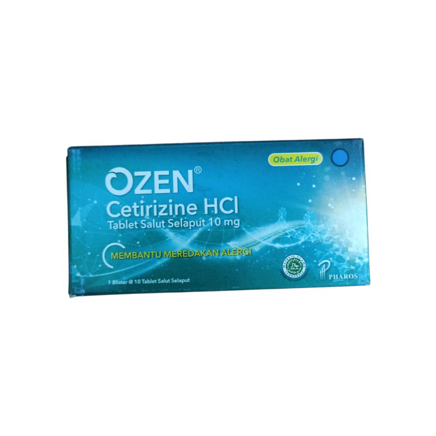Ozen cetirizine hcl tab 10mg (pharos)