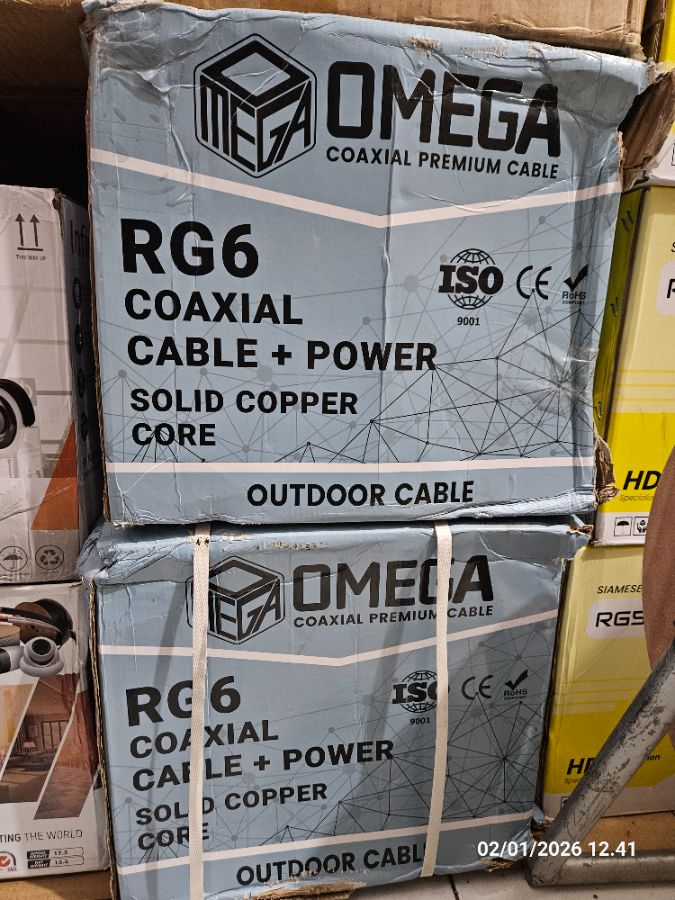 KABEL OMEGA RG6 300M HITAM
