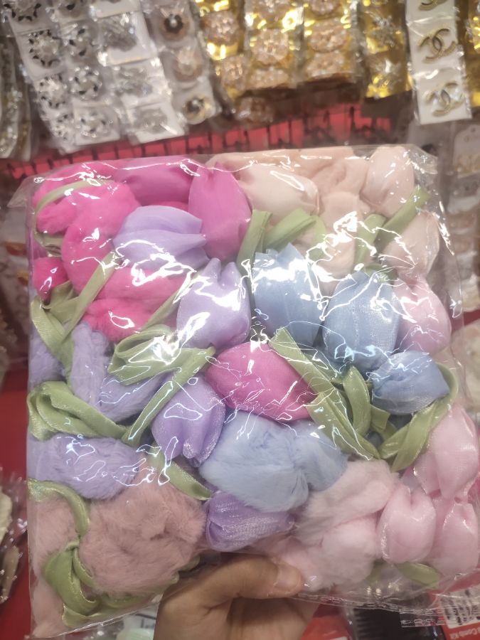 Ikat rambut tulip isi 6 