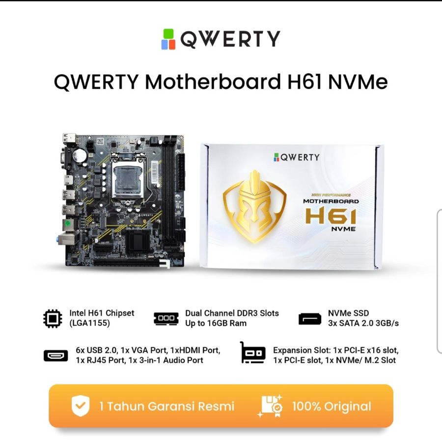 MB QWERTY H61 NVME