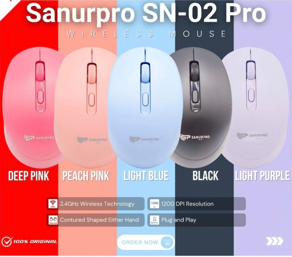 MOUSE WIRELESS SANURPRO SN-02 PRO