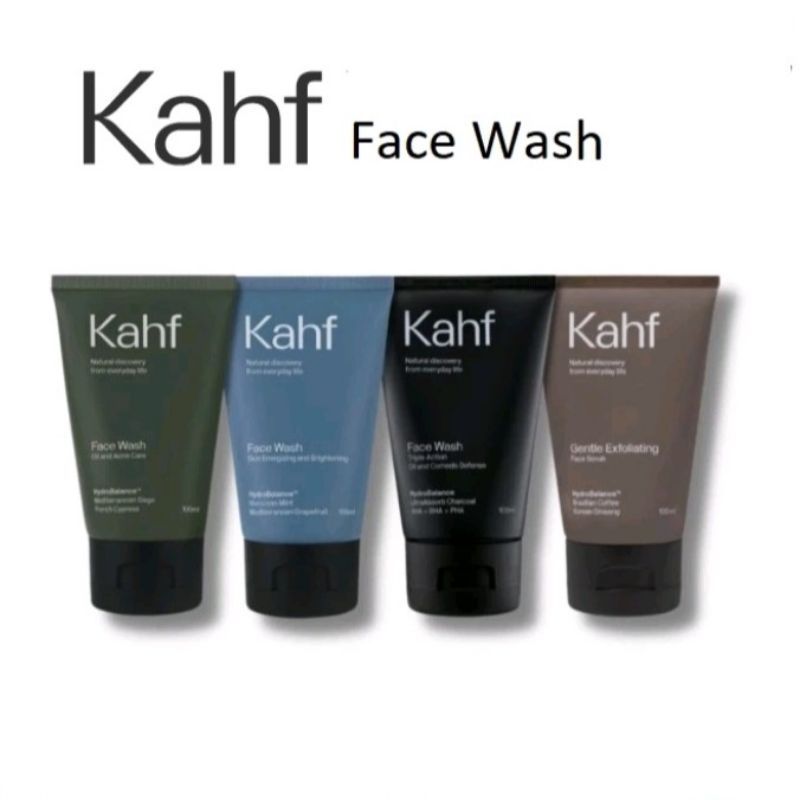 KAHF FACIAL WASH FOAM DAN SCRUB SABUN MUKA PRIA 100 ML