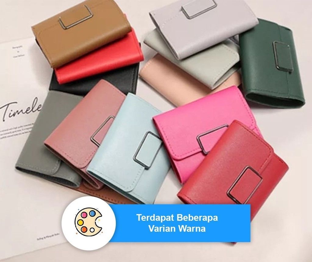 DOMPET LIPAT WANITA RETRO PARAGRAF DOMPET MINI LIPAT FOREVERYOUNG KOREAN TRENDY DOMPET
