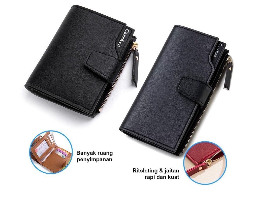 DOMPET PANJANG WANITA DOMPET LIPAT PENDEK MULTIFUNGSI DOMPET FASHION
