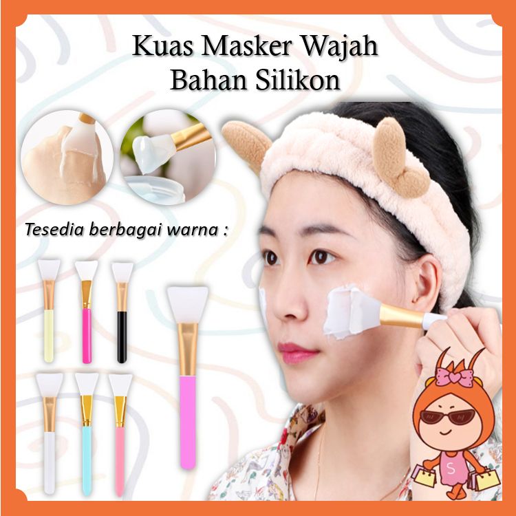 Kuas Masker Wajah Silikon / Silicone Facial Mud Mask Brush / Kuas Masker