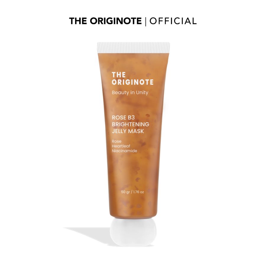 The Originote Rose B3 Brightening Jelly Mask - Masker Gel Mask Mencerahkan Gelmask Melembabkan Wajah with Niacinamide