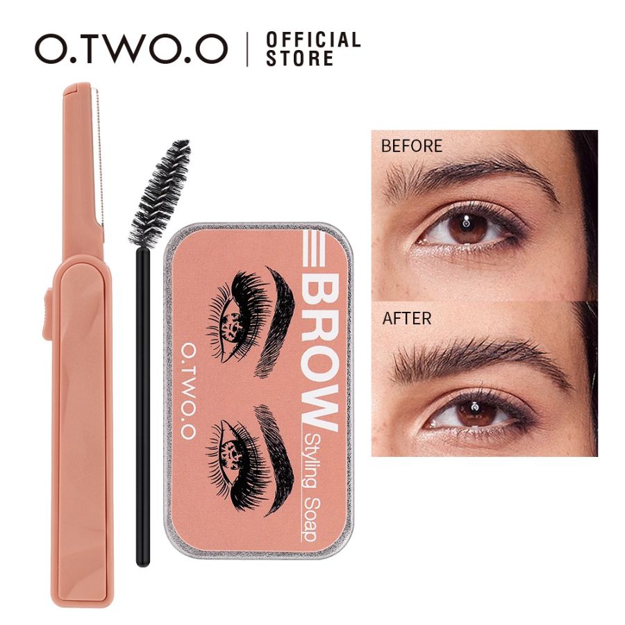 O.TWO.O Buy 1 Get 1 Eyebrow Soap Brow Eyebrow Gel Sculpt Lift Brow Styling Soap Waterproof Long Last