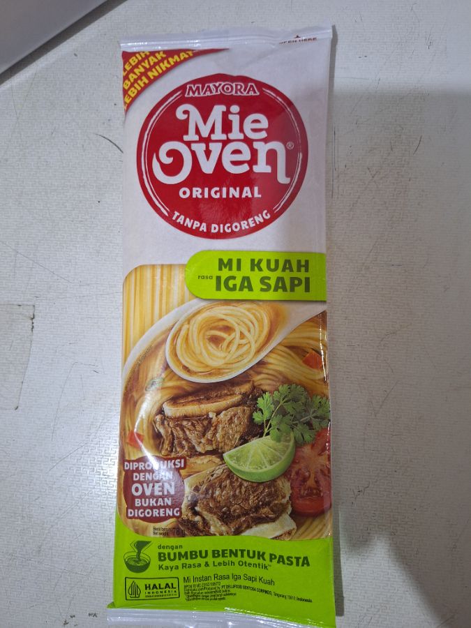 MIE OVEN MAYORA KUAH IGA SAPI