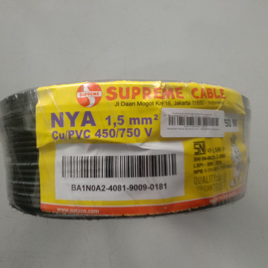  kabel nya supreme 1,5 Hitam (50m)