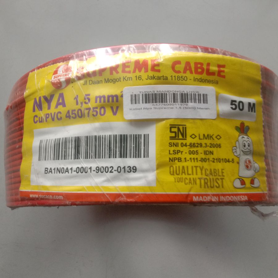  kabel nya supreme 1,5 Merah (50m)