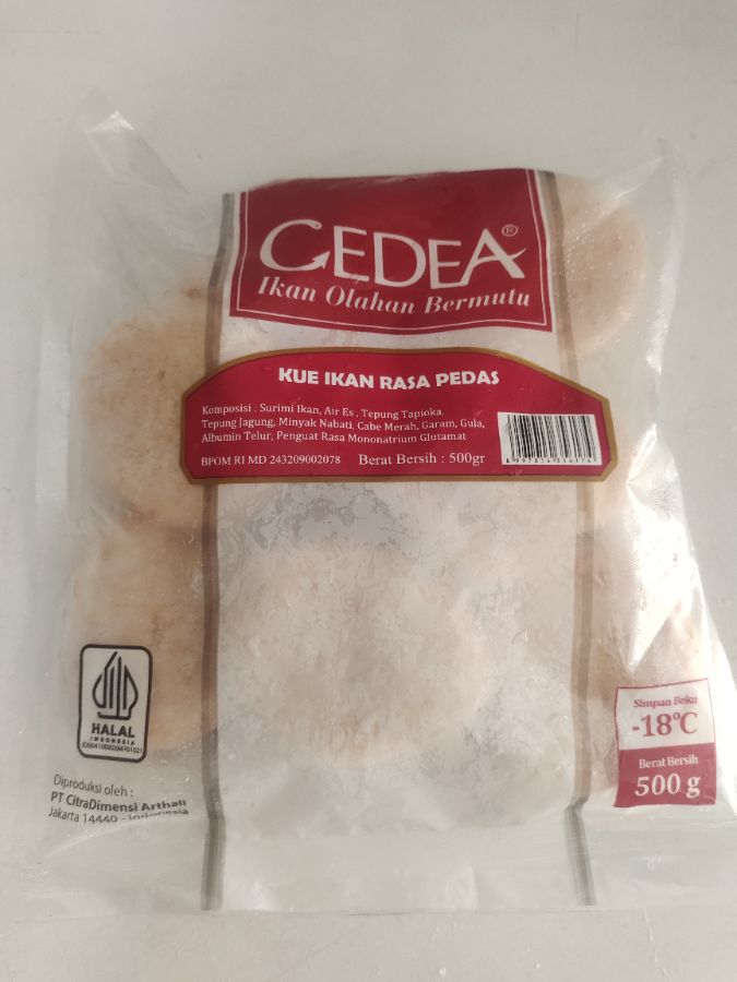 CEDEA KUE IKAN PEDAS 500GR ( 24 )