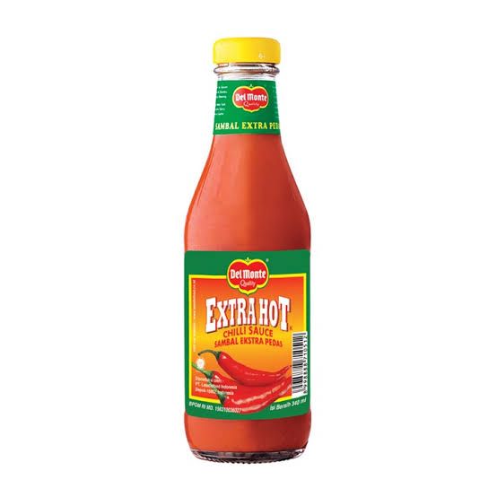 DELMONTE EXTRA HOT 330 ML ( BOTOL KACA )