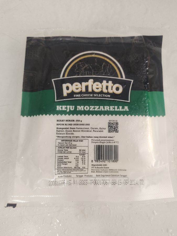 PERFETTO KEJU MOZZARELA 250GR