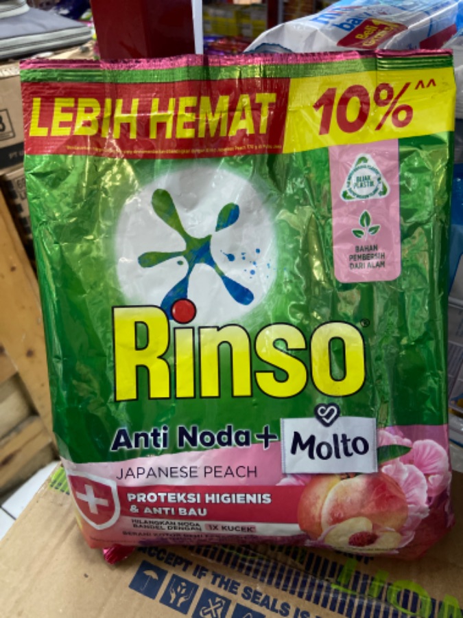 RINSO ANTI NODA+MOLTO JAPANESE PEACH 1,2KG