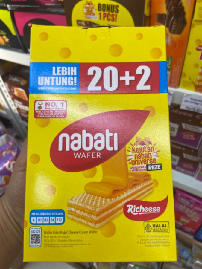 NABATI WAFER 500 KEJU 20+2X6GR