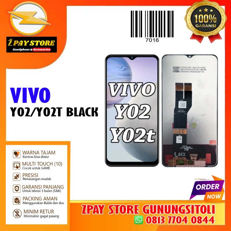 LCD VIVO Y02/Y02T BLACK (SHINE STAR)