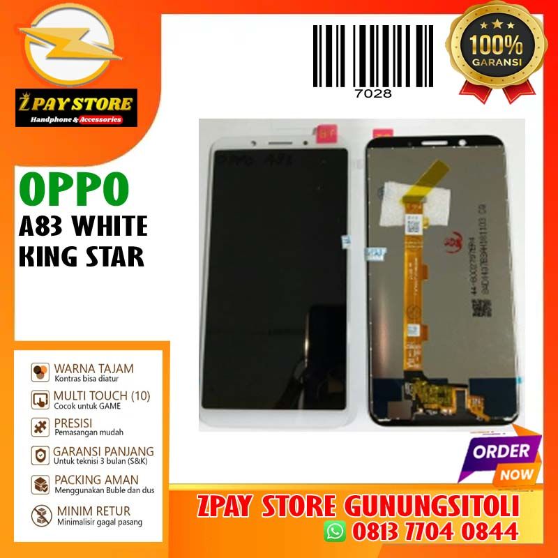 LCD OPPO A83 WHITE (KING STAR)