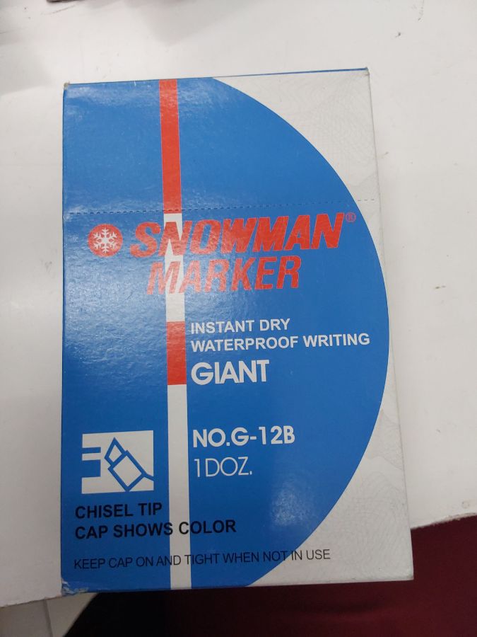 SPIDOL PERMANEN SNOWMAN G12B HITAM