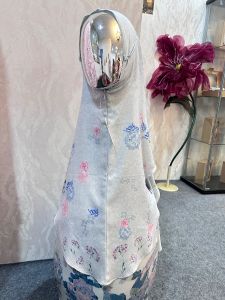 Diamond Crepe Brego Floral  - Silver