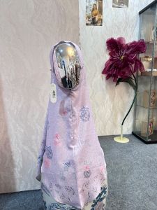 Diamond Crepe Brego Floral  - Lilac
