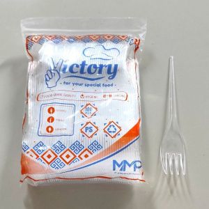 Garpu Plastik Bening Panjang Victory