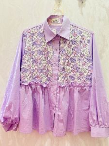 Blouse Flowers Blossom - Lilac