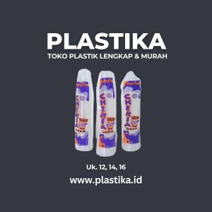 Gelas Plastik Cheria Datar 14 Oz Bening LCR @50