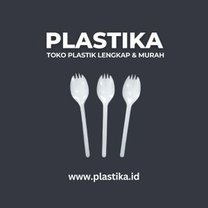 Sendok Garpu Makan Spork Putih PS Uno LCR @100