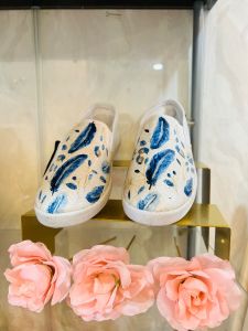 Slip N&B White - Navy