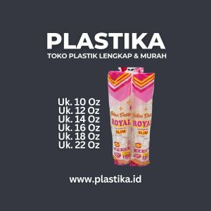 Gelas Plastik 10 Oz Bening Cap Royal LCR @50