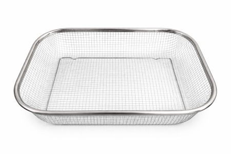 KERANJANG SEGI STAINLESS 37X27X6L