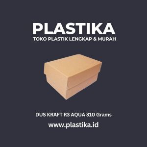 Dus R3 Aqua Kraft Coklat Polos Cap Cahaya 310 @100 LCR