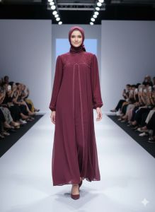 Gamis Misel - Maroon