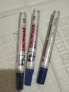 Spidol snowman permanen biru