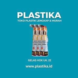 Gelas Plastik Datar 22 Oz Bening Cap Hok@25