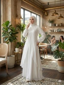 Dress Floral - White