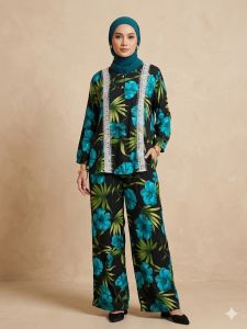 Rayon Twill Hibiscus - Tosca