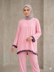 Setelan Rayon Twill - Pink