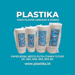 Paper Bowl Putih 500 Ml Nesto ASO @25 (Tanpa Tutup)