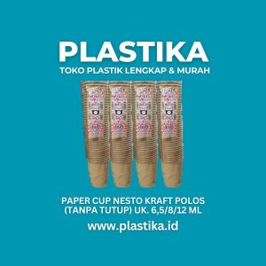 Paper Cup Nesto 6,5 Kraft Polos @50 ASO (Tanpa Tutup)