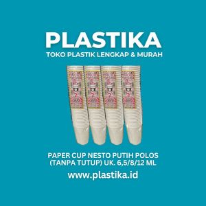 Paper Cup Nesto 8 Putih Polos @50 ASO (Tanpa Tutup)