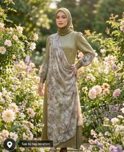 Dress Saree Prada Blossom - Greentea